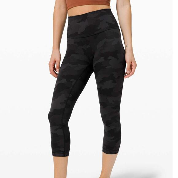 Lululemon Wunder Under Crop (High-Rise) *Full-On Incognito Camo Multi Grey 2 - Picture 1 of 6